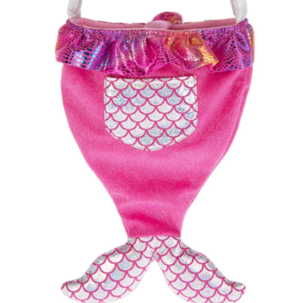 Pink& silver Mermaid  purse or Christmas  stocking